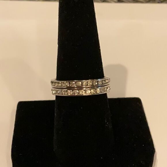 Beautiful Sterling Silver Eternity Rings - Picture 1 of 4